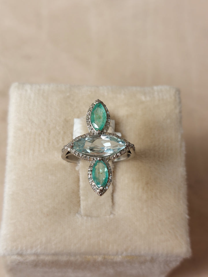 Trinity marquise diamond ring product photo