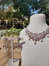 Tourmaline & Diamond Pearl Necklace Set