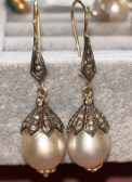 Pearl Diamond Earrings