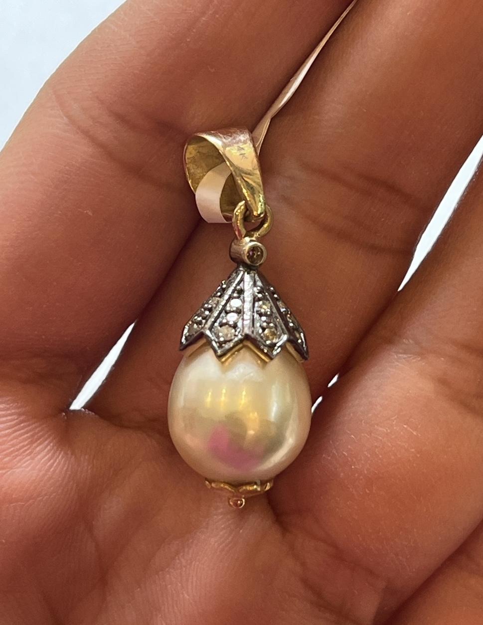 Pearl Diamond Pendant