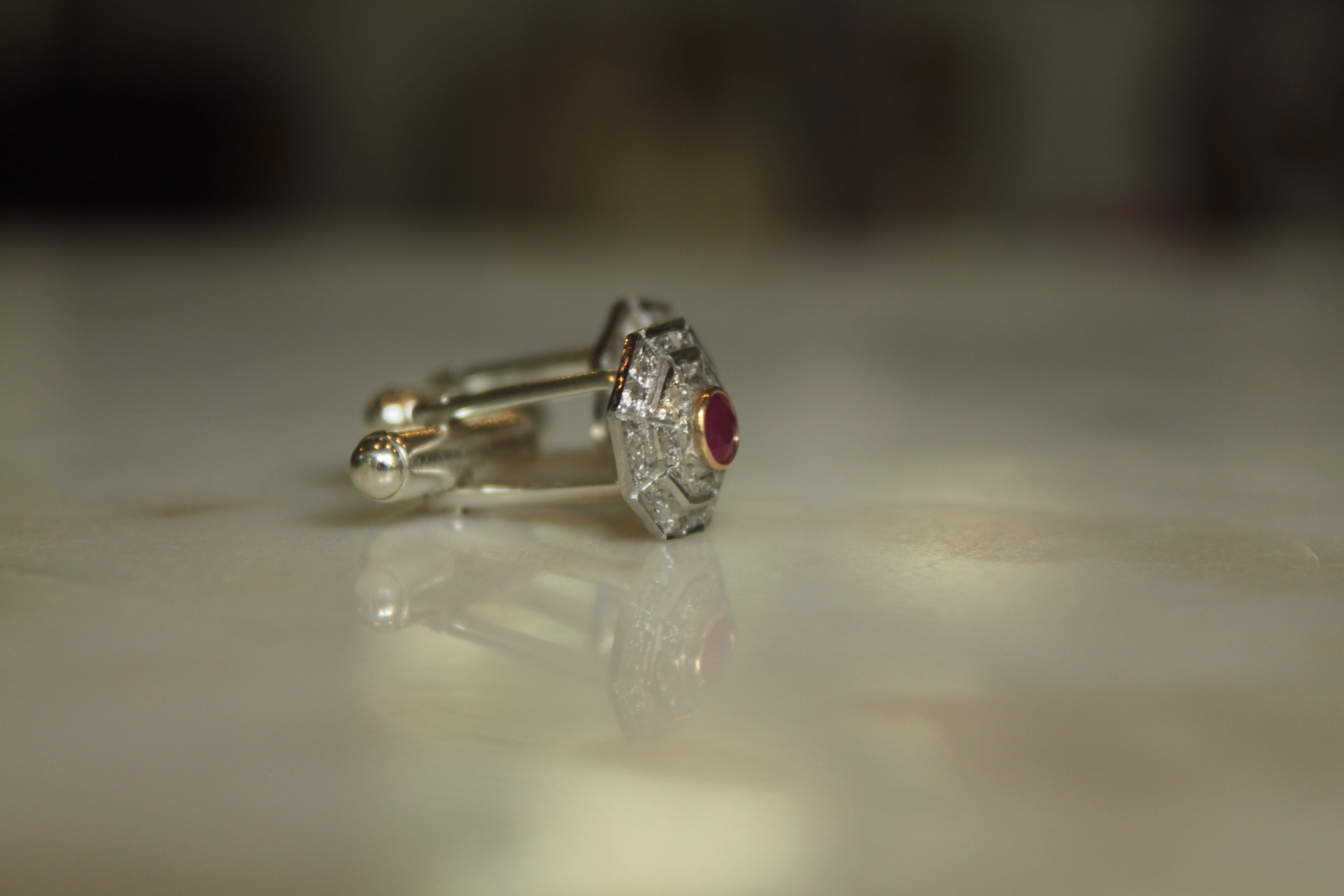 Ruby Almas Cufflinks