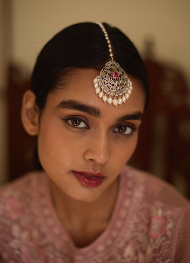 14K gold 925 silver Gulab Tika pink tourmaline rosecut diamonds
