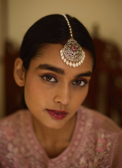 14K gold 925 silver Gulab Tika pink tourmaline rosecut diamonds