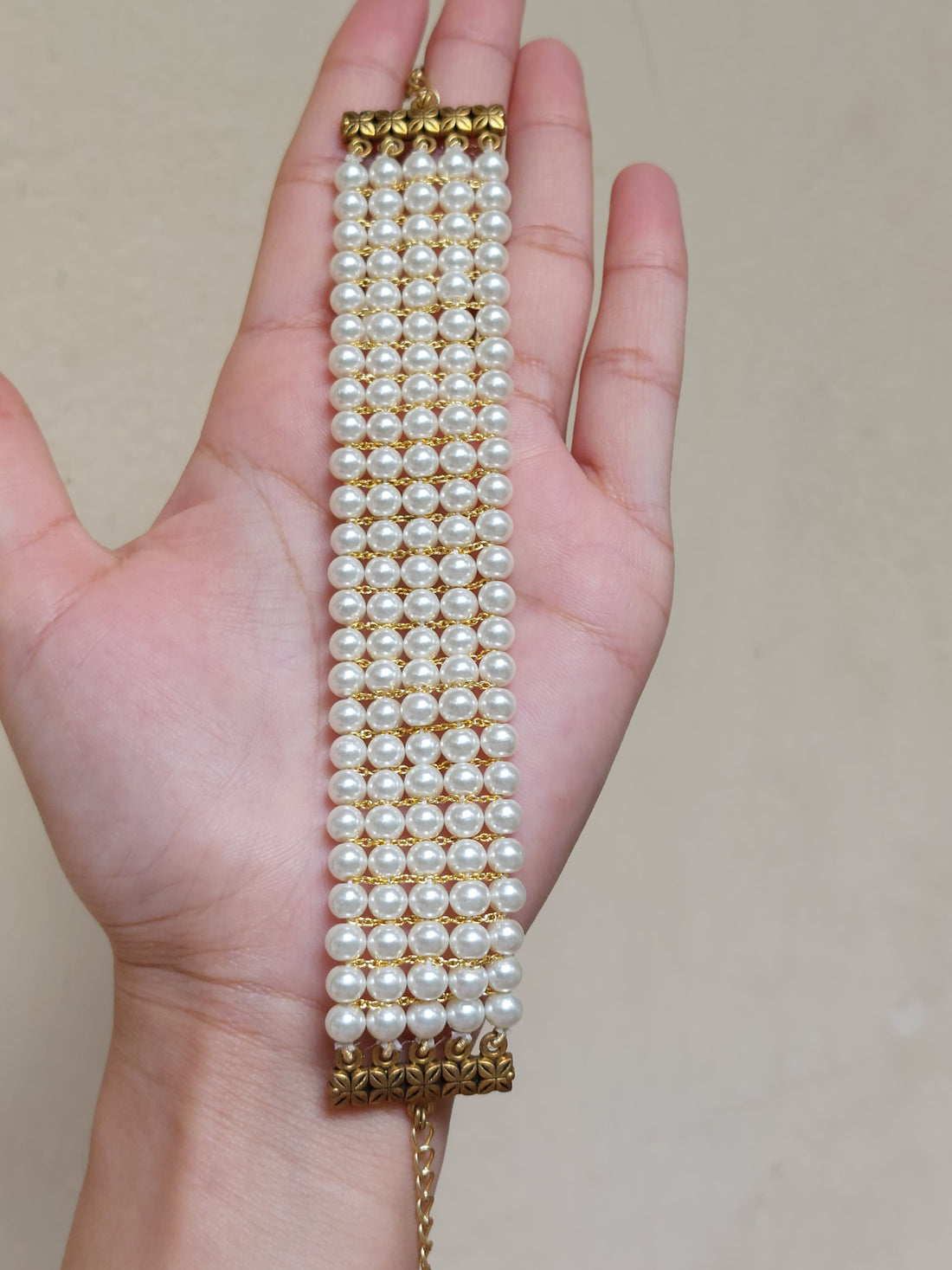 Cultured braided pearl bracelet product photo